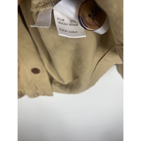 Reformation Jeans  Women’s Dylan Jacket Wash Wheat Size XS (Missing belt) - Picture 4 of 9